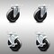 Service Caster 5 Inch SS Hard Rubber Wheel Swivel Top Plate Caster Set with 2 Brakes SCC SCC-SS20S514-HRS-2-TLB-2 - alternate 1
